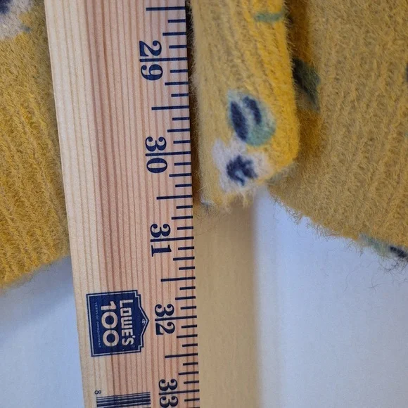 YESNO Women's V-neck Cardigan Sweater, Oversized, Floral 110 - Picture 5 of 9